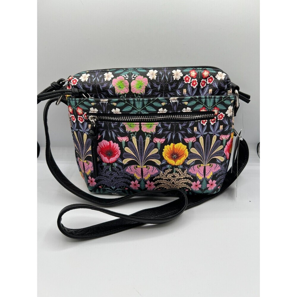 Bueno Floral Crossbody Bag Butterfly Garden Print Shoulder Purse NWT